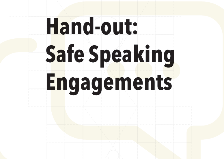Handout Guide Safe Survivor Speaking Engagements